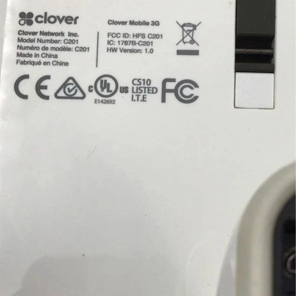Apple Clover Mobile 3G Credit‎ Card Terminal UNTESTED No Cords POS Card Reader